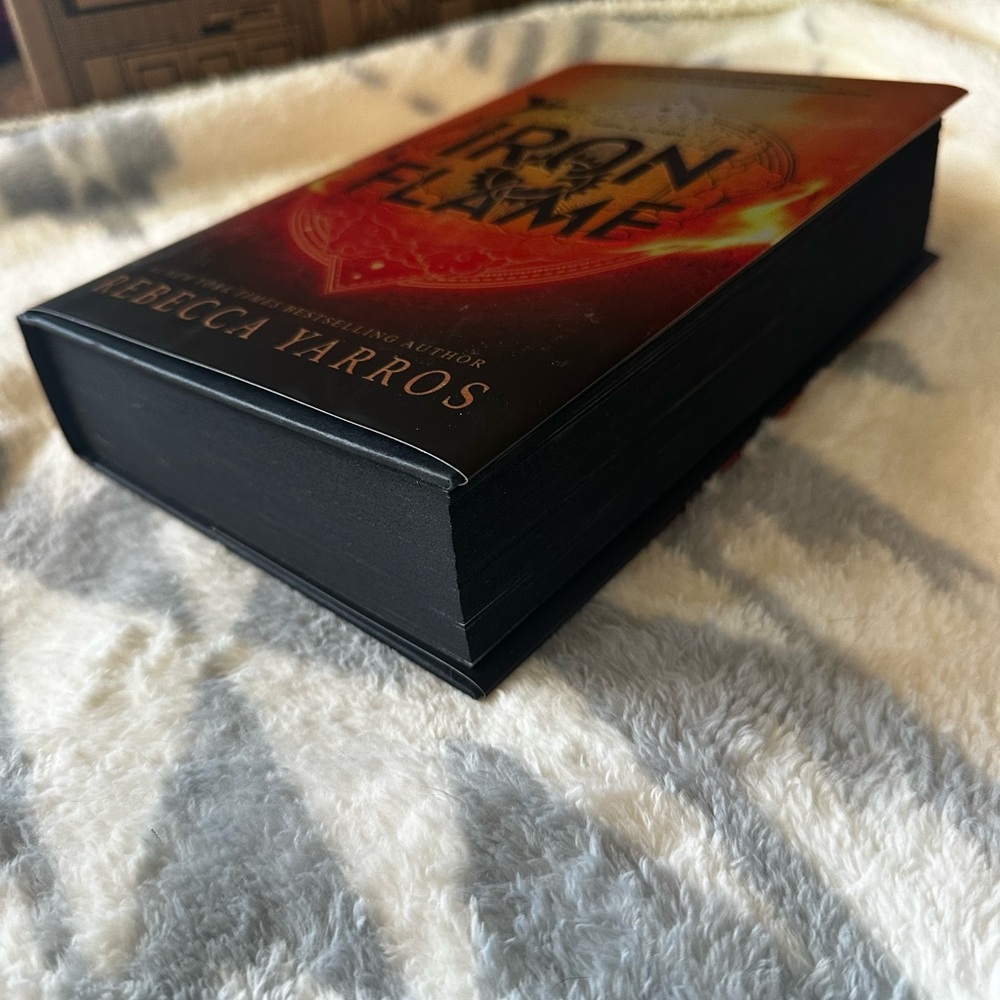 Iron Flame Hardcover Book by Rebecca Yarros, First Print with Sprayed Edges